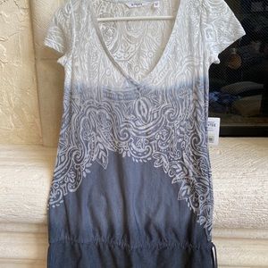 NWT ATHLETA XXS burnout tunic top with side tie